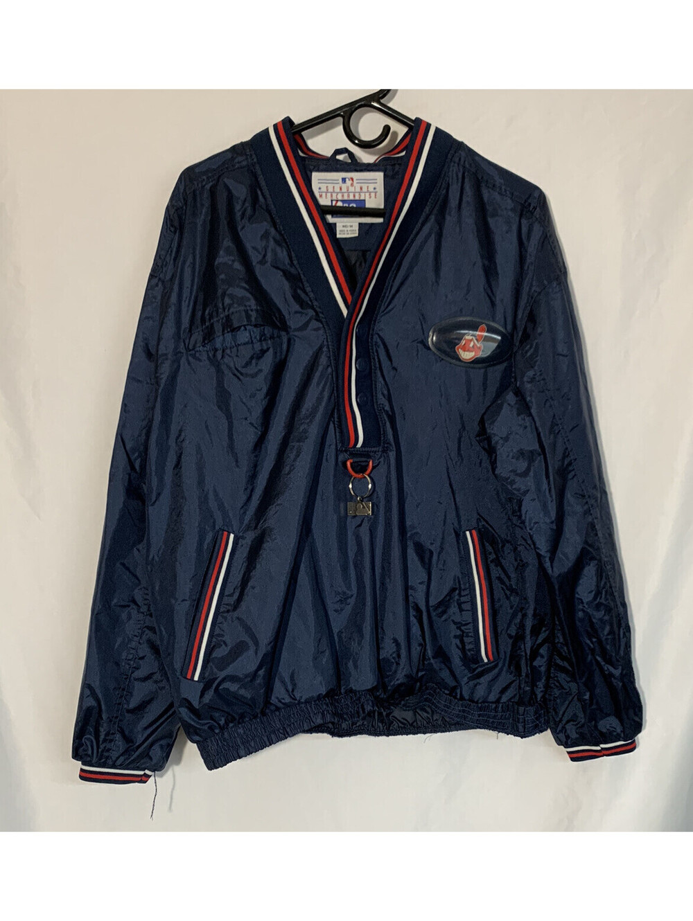 Cleveland Indians CHIEF WAHOO Vintage Pro Player Pullover Windbreaker Women’s M